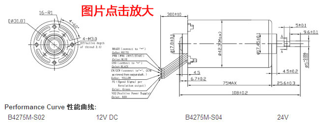 B4275M 直流无刷电机 