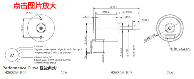 B3630M直流无刷电机 